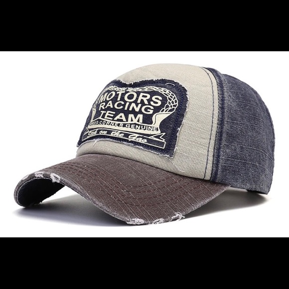 NWT Distressed Motor Racing Team Cap - Picture 1 of 4